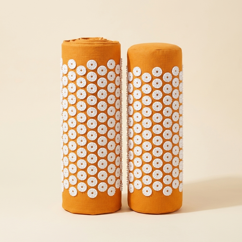 BloomFit Calm Acupressure Mat set — rolled